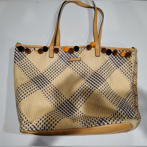 Vera Bradley Tan and Black Checkered Tote - Picture 10 of 17